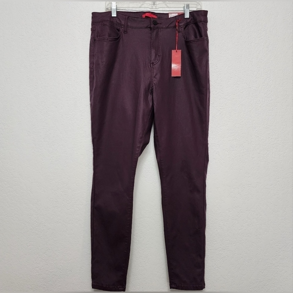 New Jennifer Lopez Flawless Sculpt Sydney Skinny Jeans, Plum purple, size 18.